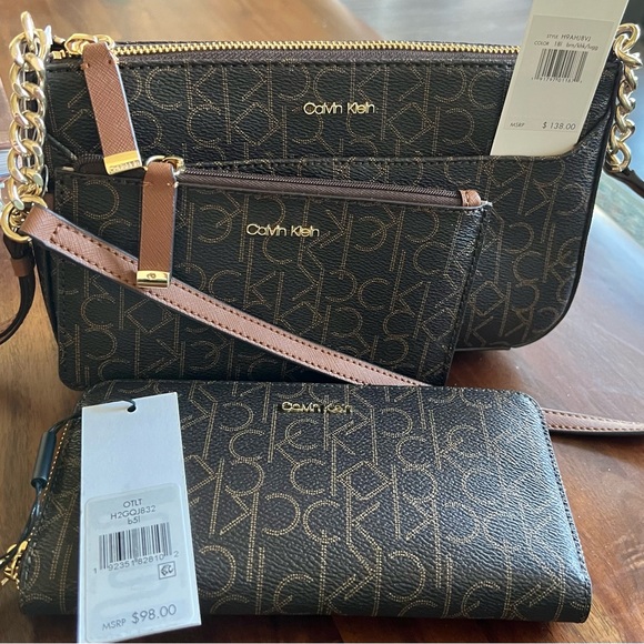 NWT Calvin Klein 3 Piece Purse Set - Picture 1 of 5